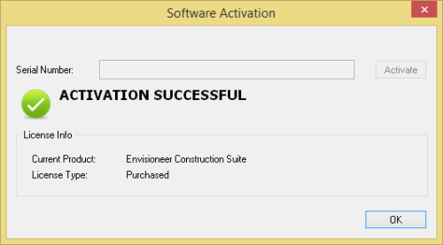 Authorization Procedure Once you install Envisioneer and use it for the first time you have the option to run it as a trial or authorize it as full product. Envisioneer has an online automatic authorization tool which will make activating the software easy. If you don’t have internet access the software can still be activated. Use the instructions below to activate the software with or without internet access. Steps 1. Click the Activate button. 2. The Software Activation dialog box will appear. 1. The Activation system will automatically authorize the software if you have internet connection. In the upper right corner of the dialog box it reports Automatic with a green line if it can detect an internet connection. By typing in your provided Serial Number (See your download instructions email) and clicking Activate you will automatically authorize your software. 2. If you don’t have internet connection it will start a manual authorization process. You will need to email codes@cadsoft.devpreviewhub.com the necessary information found on the link provided on the Software Activation page. The Admin team at Cadsoft will email you back a License Key that you can type in. 3. If you can’t obtain internet connection. You can call Cadsoft to obtain the code. You must provide them with the request code as illustrated in the following screen capture. Once you are authorized in any of the 3 methods you will see “Activation Successful” and your purchased product and license type will appear. Click OK to use the software. Deactivate Procedure If you need to deactivate the software on a computer to use it on another device follow the instructions below. Steps 1. In Envisioneer, Select Help>Software Deactivation. 2. Click the Deactivate button and then click OK. 3. When you exit the software this device will be deactivated and you will be able to activate an alternate device.