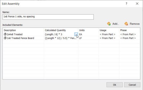 Edit Assembly dialog box